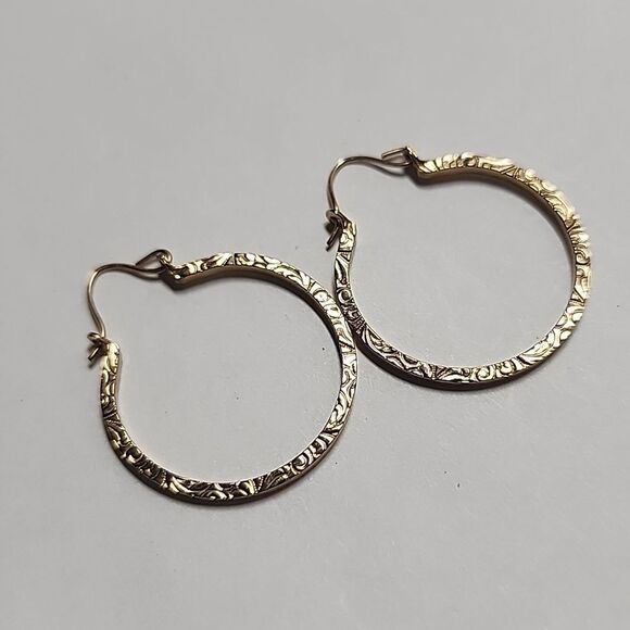 Gold Hoop Earrings - Picture 3 of 3